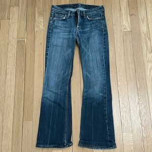 7 for all mankind flared hemmed jeans